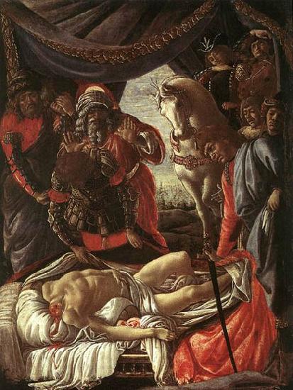 BOTTICELLI, Sandro The Discovery of the Murder of Holofernes Norge oil painting art